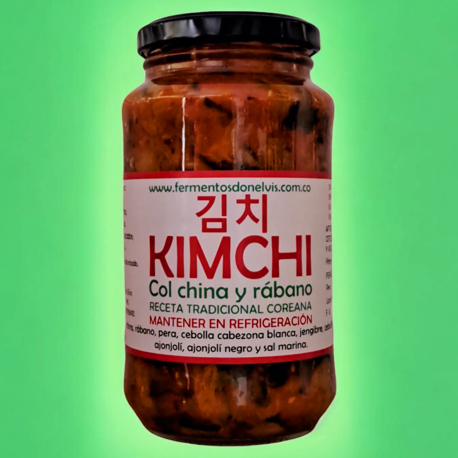KIMCHI COL CHINA Y RÁBANO DON ELVIS 450 GRAMOS