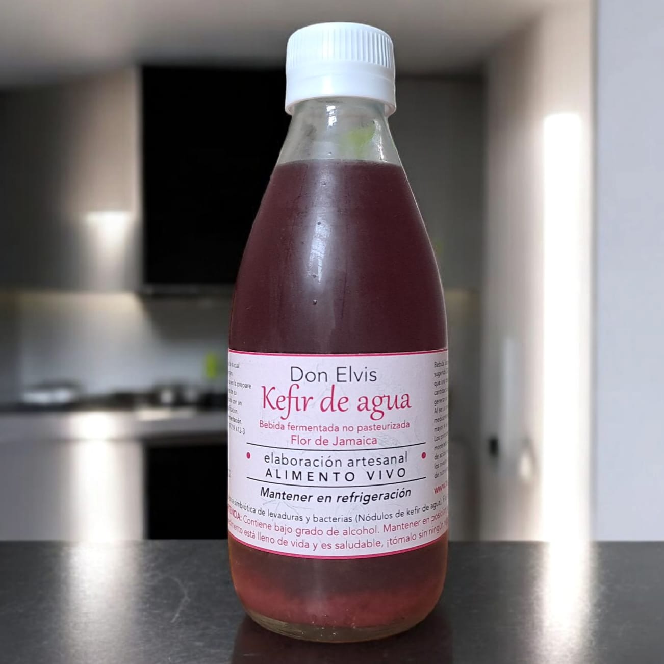 KEFIR DE AGUA FLOR DE JAMAICA 280ml