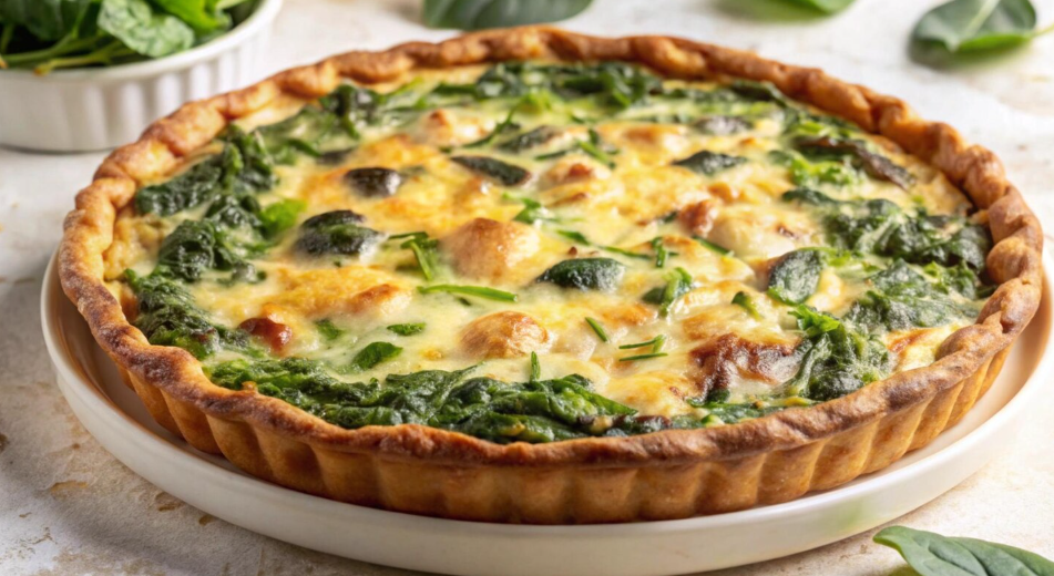 QUICHE ESPINACA - QUESO - TOMATES CHERRY - 4 a 6 personas - Receta francesa de la finca