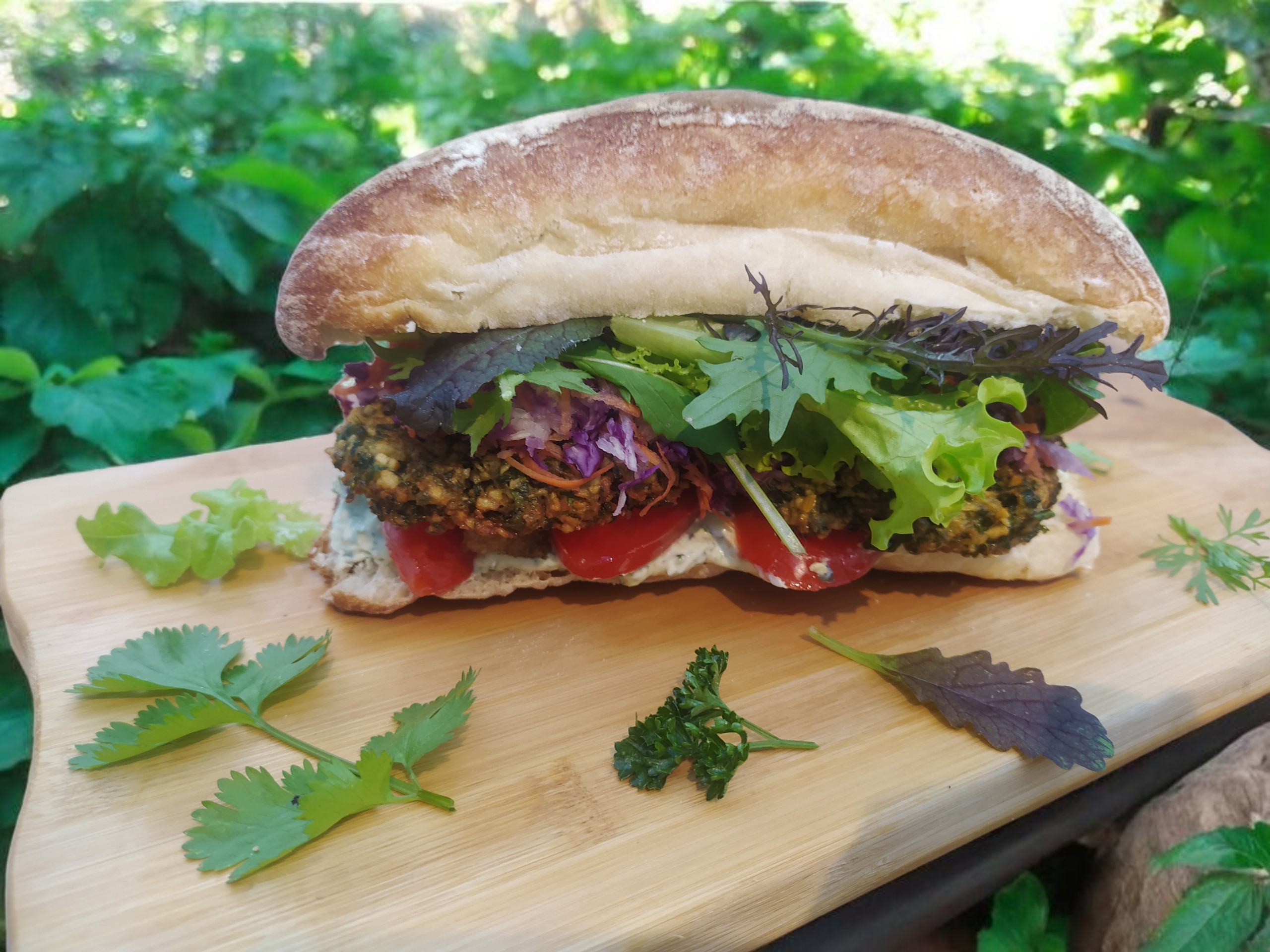 Sándwich vegetariano – falafel